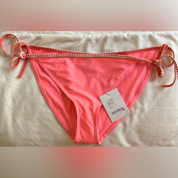 LemLem Lena String Bikini Bottom NEON ORANGE NWT LARGE - Picture 5 of 5